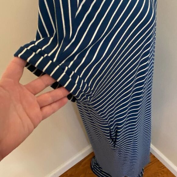 Matilda Jane Set Sail Striped Maxi Dress Teal Blue Stripes Small - Picture 5 of 7